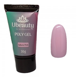 Acrylic gel Ubeauty Sakura Pink, Polygel, Pink, 30 ml, Polygel