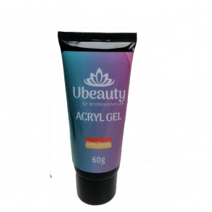  Żel akrylowy Ubeauty, Glow in the Dark Orange, Glow Orange, 60 ml, polygel, multigel, combigel