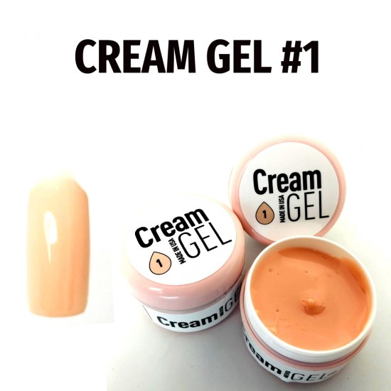Крем гель нежно персиковый cream gel light peach #1  30 ml, Ubeauty-GB-02-013, Крем гель,  Все для маникюра,Наращивание ногтей ,  купить в Украине