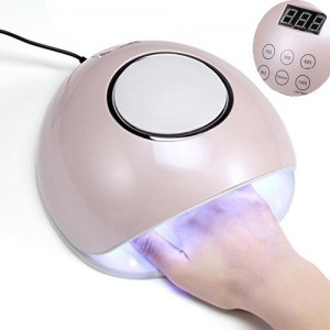 Лампа для ногтей с вентилятором розовая, перламутр, жемчуг, F4S, UV LED, 48W, охлаждение диодов, не печет, долгий срок службы