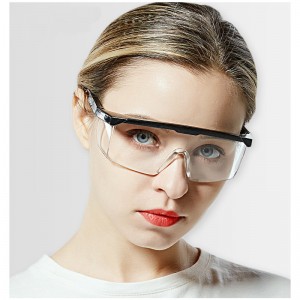 Glasses with black adjustable arm, for craftsmen, specialists, transparent, anti-sweat, anti-UV