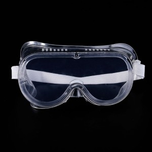 Safety glasses, transparent, tight-fitting, silicone, with vents