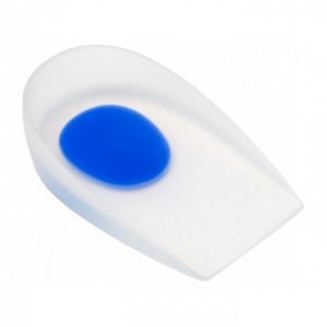 Calcanhar confortável, silicone, com inserto macio azul, tamanho 38-40 (M)