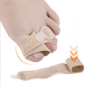 Fabric hallux valgus bandage for the big toe with a septum and Velcro