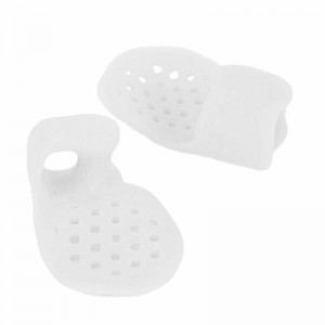 Busprotocol on the little finger from between the finger separator, perforated, white
