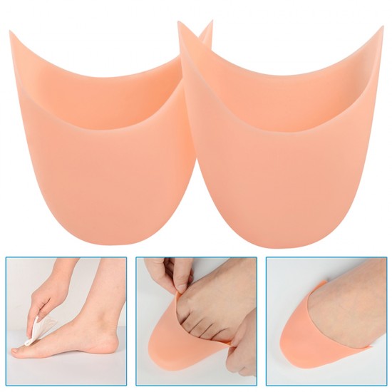 Beige Siliconen pad voor vijf tenen met perforatie, teenbescherming-P-05-06-08-Foot care-Alles voor manicure