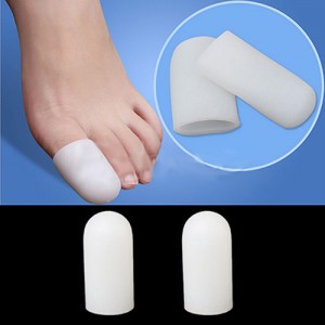 20x55mm dedo do pé de silicone fechado branco grande Dedo Do Pé Gel tampas de Proteção Protetor de dedo do pé par
