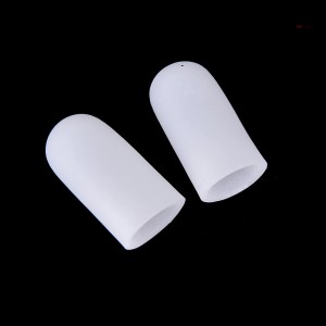 Silicone fingertip closed, White, pair, 2 PCs, 10x45 mm, Gel protective caps, finger Protection