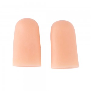 Silicone fingertip closed, Nude, pair, 2 PCs, 10x45 mm, Gel protective caps, finger Protection