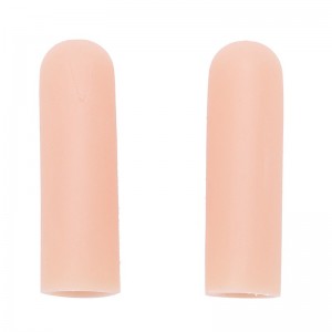 Silicone fingertip closed, Nude, pair, 2 PCs, 15x40 mm, Gel protective caps, finger Protection