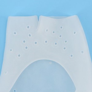 Белая силиконовая накладка без пальцев защита стопы, мини носки