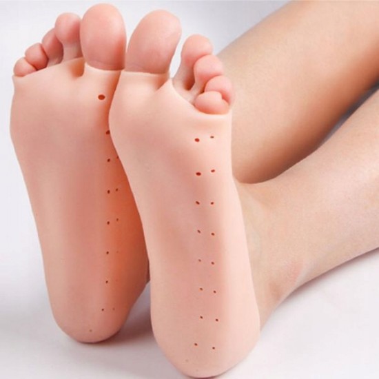 Protetor de dedo do pé sem dedos de silicone branco, mini Meias-P-05-06-05-Foot care-Tudo para manicure