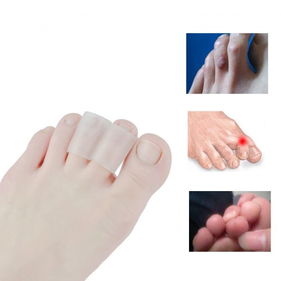 Siliconen vingertop, open (L) Wit. Bescherming van de vingers, van uitstrijkjes, van schuren, van krakken, van sneden, van slagen, pair, 2 st.-3355-04-Foot care-Alles voor manicure