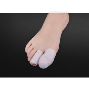 20x55mm dedo do pé de silicone fechado branco grande Dedo Do Pé Gel tampas de Proteção Protetor de dedo do pé par