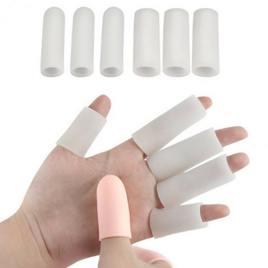 Bout de doigt ouvert en silicone, gel, blanc, 15 x 50 mm Protection des doigts, paire, 2 pcs-P-05-07-01-Foot care-Tout pour la manucure