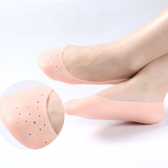 Beige de silicona de cinco dedos de los pies almohadilla de protección de los dedos de los pies Mini calcetines-P-05-06-04-Foot care-Todo para la manicura