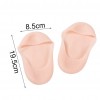 Bege Cinco Dedo Do Pé Almofada de silicone com perfuração dedo do pé protetor, Mini Meias-P-05-06-04-Foot care-Tudo para manicure
