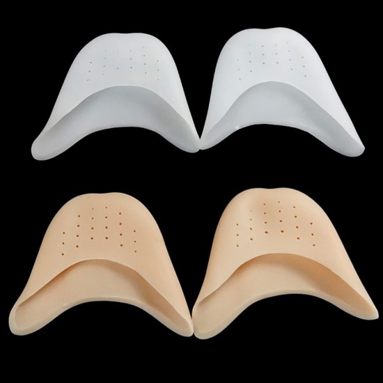 Witte siliconen pad voor vijf tenen met perforatie, teenbescherming-P-05-06-01-Foot care-Alles voor manicure