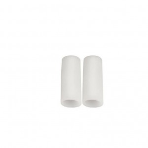  Bout de doigt ouvert en silicone, gel, blanc, 15 x 50 mm Protection des doigts, paire, 2 pcs
