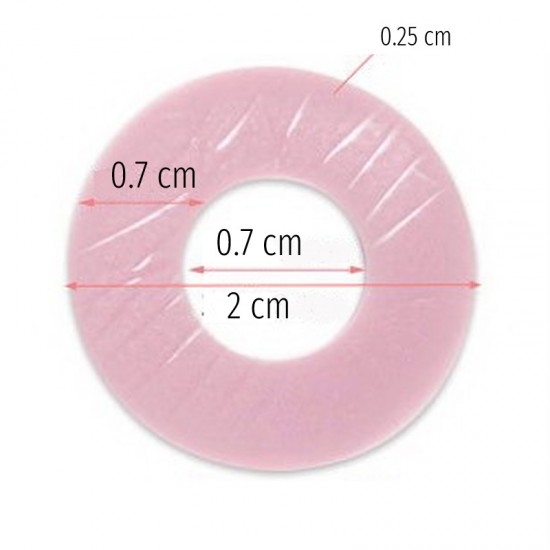 Beschermende pads-siliconen mokken. Schokabsorberende voering. Patch Ring roze #5-8 stuks-3346-13-8-Foot care-Alles voor manicure