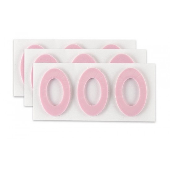 Almohadillas protectoras-tazas de silicona. Forro amortiguador. Anillo de yeso rosa # 9-3 piezas-P-48-Foot care-Todo para la manicura