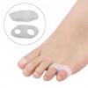 Protetor de dedo do pé branco com separador interdigital no dedo mindinho-P-18-07-Foot care-Tudo para manicure