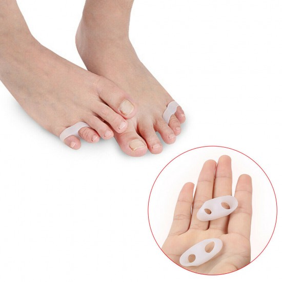 Protetor de dedo do pé branco com separador interdigital no dedo mindinho-P-18-07-Foot care-Tudo para manicure
