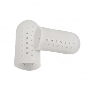 Silicone protective cover for the toes with perforation