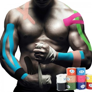 Спортивные эластичные самоклеющиеся повязки, Кинезио тейпы, пластырь для мышц, мышечные наклейки, спортивные повязки, Кинезиологическая Лента