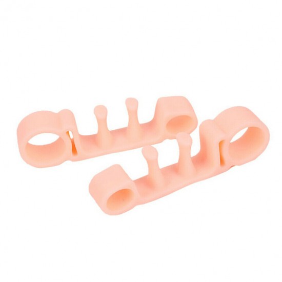 Corrector divider van vijf tenen gemaakt van medische siliconen met bevestigingsringen op duim en Pink-P-18-05-Foot care-Alles voor manicure
