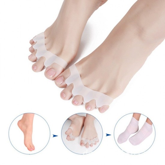 Siliconen verdelers van vijf tenen krullend (1 paar)-3130-05-Foot care-Alles voor manicure