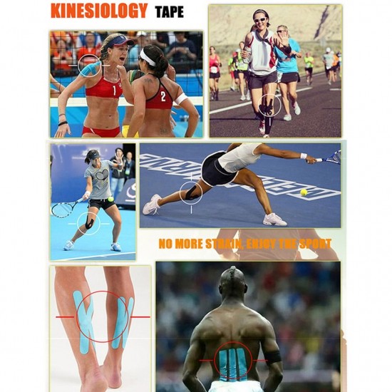 Siłownia elastyczne samoprzylepne bandaże taśma kinezjologiczna łatka mięśniowa naklejki mięśniowe bandaże gimnastyczne taśma kinezjologiczna-3130-02-Foot care-Wszystko do manicure