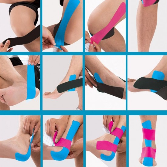 Siłownia elastyczne samoprzylepne bandaże taśma kinezjologiczna łatka mięśniowa naklejki mięśniowe bandaże gimnastyczne taśma kinezjologiczna-3130-02-Foot care-Wszystko do manicure