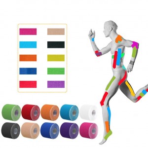 Спортивные эластичные самоклеющиеся повязки, Кинезио тейпы, пластырь для мышц, мышечные наклейки, спортивные повязки, Кинезиологическая Лента