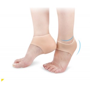 White Heel protector, Silicone half-toe on the heel of the foot, moisturizing and protecting against peeling and cracking