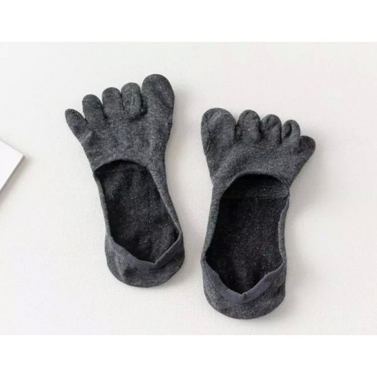 Calcetines negros con tacón de silicona, primavera verano otoño, calcetines cortos De moda con inserto de silicona precio por par-41883-32-Foot care-Todo para la manicura