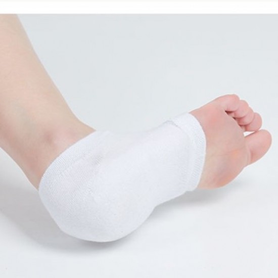 Calcetines de algodón blanco a prueba De grietas y calcetines De tacón suave elástico de silicona hidratante para el cuidado de la piel de los pies-41883-29-Foot care-Todo para la manicura