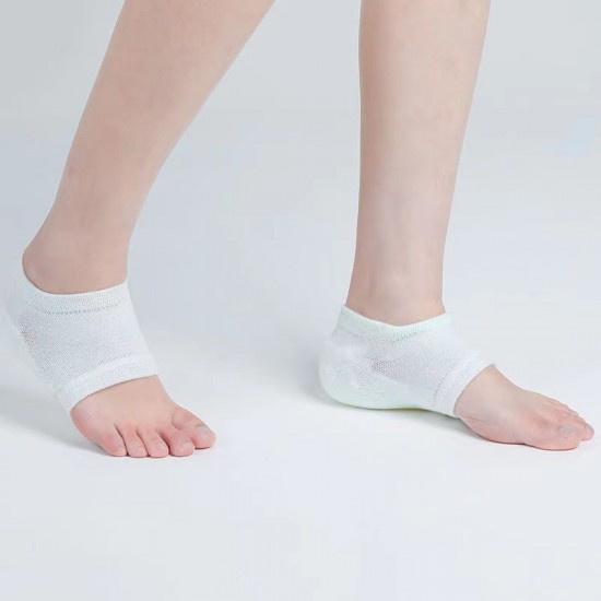 Białe bawełniane skarpetki Anti Crack Heel Skarpety Miękkie elastyczne silikonowe nawilżające skarpetki do pielęgnacji stóp-41883-29-Foot care-Wszystko do manicure