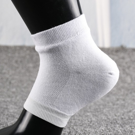 Białe bawełniane skarpetki Anti Crack Heel Skarpety Miękkie elastyczne silikonowe nawilżające skarpetki do pielęgnacji stóp-41883-29-Foot care-Wszystko do manicure