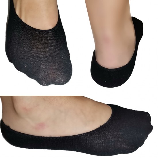 Meias de algodão preto anti rachadura calcanhar meias macio elástico silicone hidratante Pé Cuidados com a pele Meias-41883-31-Foot care-Tudo para manicure
