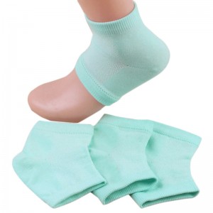 Mint light cotton socks, anti-crack and heel protection Socks, Soft elastic silicone moisturizing foot care socks