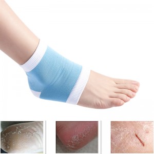 Blue Half socks moisturizing with a silicone heel inside price per pair
