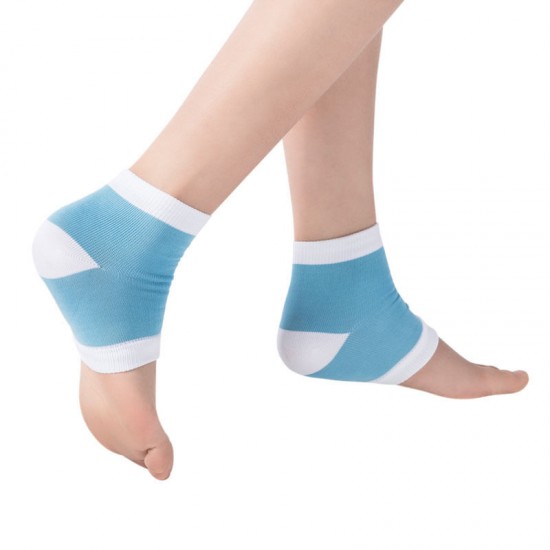 Blue Half socks moisturizing with a silicone heel inside price per pair, 41883, Subology,  Health and beauty. All for beauty salons,All for a manicure ,Subology, buy with worldwide shipping