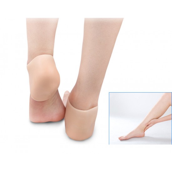 Protetor de Calcanhar branco, meia dedo do pé de silicone no calcanhar do pé, hidratante e proteção contra descamação e rachaduras-41883-26-Foot care-Tudo para manicure