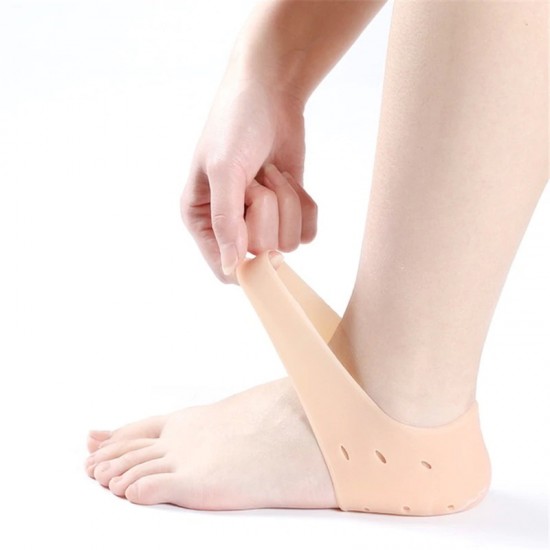 Meia-dedo do pé de silicone no calcanhar do pé, com perfuração, hidratação e proteção-41883-25-Foot care-Tudo para manicure