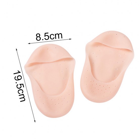 Calcetín antideslizante de silicona beige para todo el pie, hidratación y protección del pie-3676-18-11-Foot care-Todo para la manicura