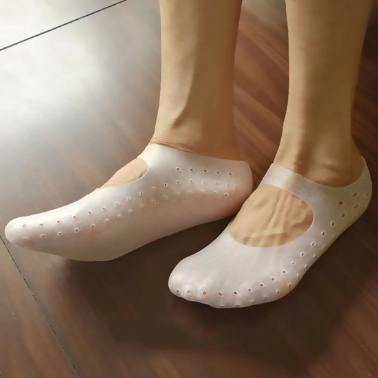 Rosa silicone não-slip Toe em todo o pé, hidratação e proteção do pé, respirável-3676-18-10-Foot care-Tudo para manicure