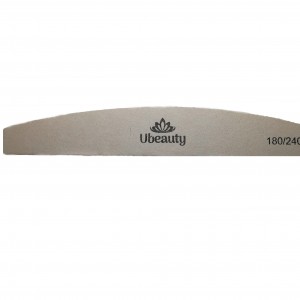 Ubeauty buff file on a wooden base with a thick polyuletane backing 180/240 Gritt, 2V1 file, soft
