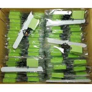 Одноразовые набор пилка баф, пилка 100/180 баф 150/180, зебра, в индивидуальной упаковке