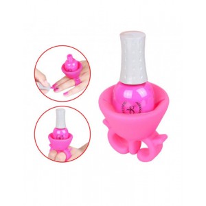 Silicone bottle holder on the fingers, on the hand, stand, pink, light green, purple, 1pc